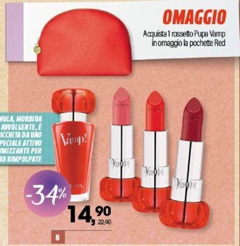Caddy's PUPA VAMP ROSSETTO offerta