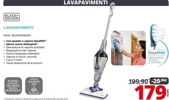 Comet Black & decker lavapavimenti bhsm1615dsm offerta