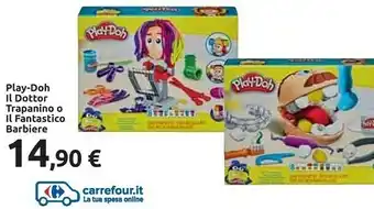 Carrefour Play-doh Il Dottor Trapanino/ Il Fantastico Barbiere offerta