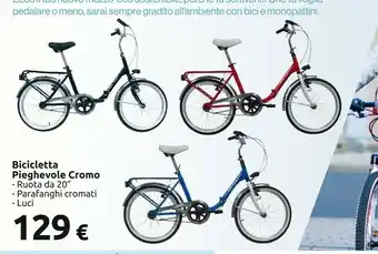 Carrefour Denver Bike Pieghevole 20 Cromo Blu offerta