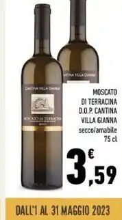 Conad Cantina villa gianna moscato di terracina d.o.p. offerta