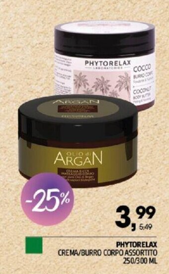 Caddy's PHYTORELAX CREMA/BURRO CORPO ASSORTITO 250/300 ML offerta