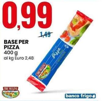 Eurospin BASE PER PIZZA 400 g offerta