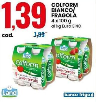 Eurospin Land COLFORM BIANCO/FRAGOLA 4 x 100 g offerta