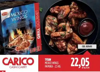TYSON MEXICO WINGS PAPRIKA-2,5 KG