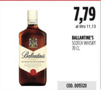 Carico Cash & Carry BALLANTINE'S SCOTCH WHISKY 70 CL offerta