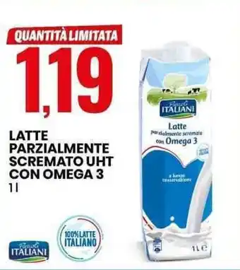 Eurospin LATTE PARZIALMENTE SCREMATO UHT CON OMEGA 3 1 l offerta