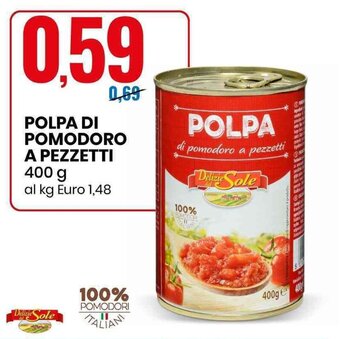 Eurospin POLPA DI POMODORO A PEZZETTI 400 g offerta