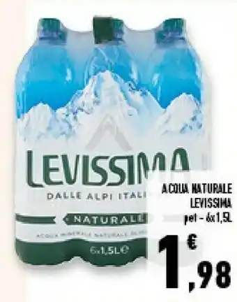 Conad Superstore Levissima Acqua Naturale Dalle Alpi Italiane 1500 G(ml) offerta