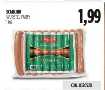 Carico Cash & Carry SCARLINO WURSTEL PARTY 1KG offerta