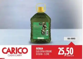Carico Cash & Carry OLITALIA OLIO EXTRA VERGINE DI OLIVA - 5 LITRI offerta