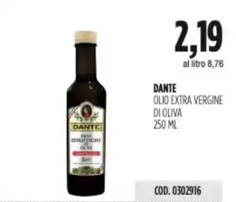 Carico Cash & Carry DANTE OLIO EXTRA VERGINE DI OLIVA 250 ML offerta