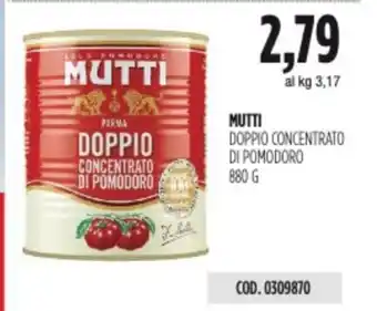 Carico Cash & Carry MUTTI DOPPIO CONCENTRATO DI POMODORO 880 G offerta