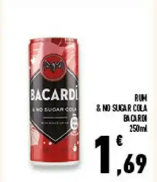 Conad Superstore Bacardi Rum & No Sugar Cola offerta