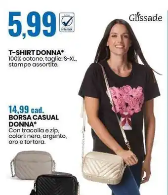 Eurospin Glissade T-SHIRT DONNA* S-XL offerta