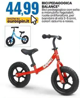 Eurospin BICI PEDAGOGICA BALANCE offerta