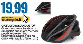 CASCO CICLO ADULTO* Taglia L (58-61 cm)