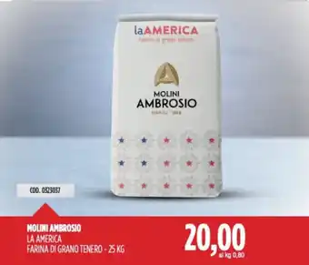 MOLINI AMBROSIO LA AMERICA FARINA DI GRANO TENERO - 25 KG