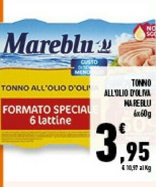 Conad Superstore Mareblu Tonno All'olio D'oliva offerta