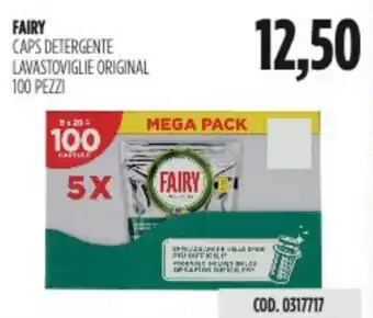 Carico Cash & Carry FAIRY CAPS DETERGENTE LAVASTOVIGLIE ORIGINAL 100 PEZZI offerta