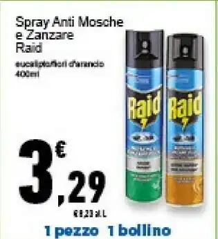 Conad Superstore Raid Spray Anti Mosche E Zanzare offerta