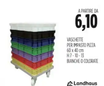 VASCHETTE PER IMPASTO PIZZA 60 x 40 cm H7 - 10 - 13 BIANCHE O COLORATE