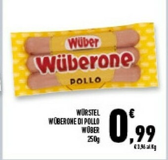 Conad Superstore Wuber Wuberone Di Pollo 250 G(ml) offerta