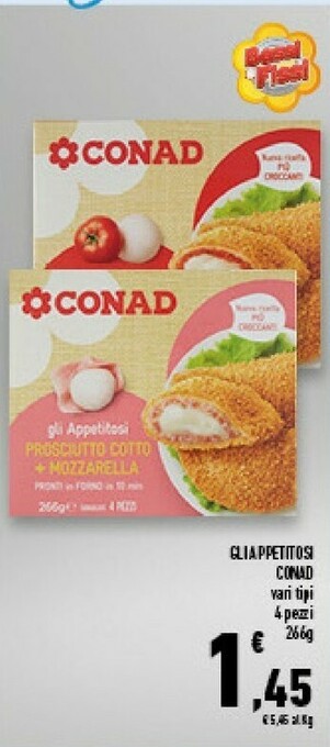 Conad Superstore Conad - Gli Appetitosi Pomodoro + Mozzarella 266 g(ml) offerta