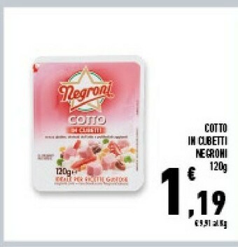 Conad Superstore Negroni Cubetti Di Cotto 120 G(ml) offerta