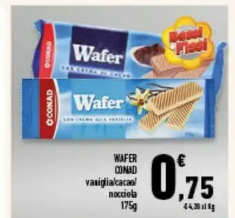 Conad Superstore Conad - Wafer Con Crema Alla Vaniglia 175 G(ml) offerta
