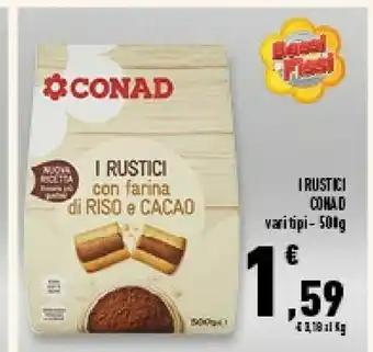 Conad Superstore Conad - I Rustici Con Grano Saraceno E Gocce Di Cioccolato 500 G(ml) offerta