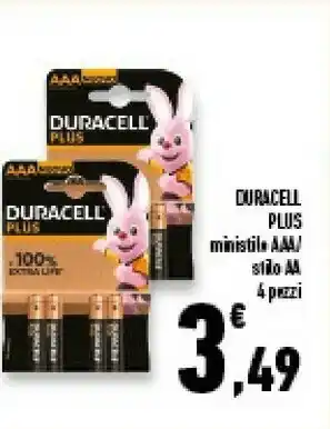 Conad Duracell Plus Ministile AAA offerta