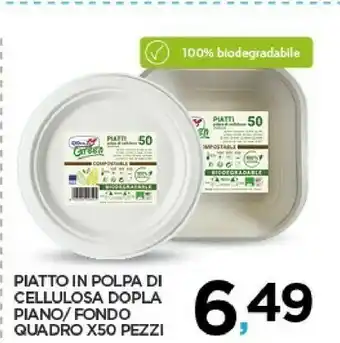 Despar Piatto In Polpa Di Cellulosa Dopla Piano/fondo offerta