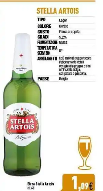 C+C Italmarket Birra Stella Artois cl. 66 offerta