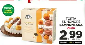 Despar Sammontana Torta St. Honore offerta