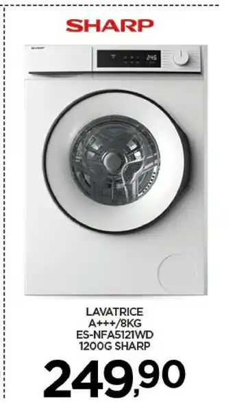 Despar Sharp Lavatrice A+++/ 8Kg ES-NFA5121WD offerta