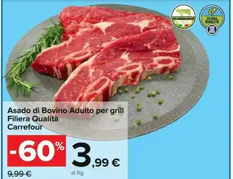 Carrefour Carrefour Asado Di Bovino Adulto Per Grill Filiera Qualita offerta
