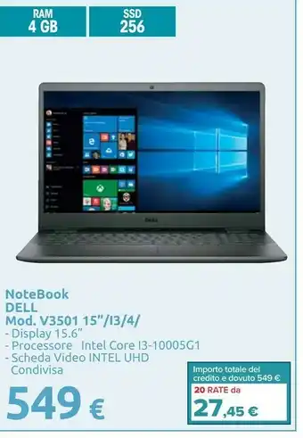 Carrefour Dell Notebook V3501 offerta