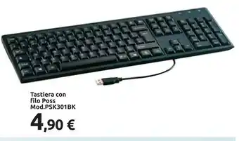 Carrefour Tastiera Con Filo PSK301BK offerta