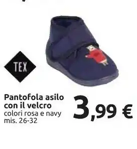Pantofola Asilo Con Il Velcro