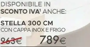 Stella 300 Cm Cappa Inox E Frigo