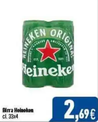 C+C Italmarket Birra Heineken cl. 33x4 offerta