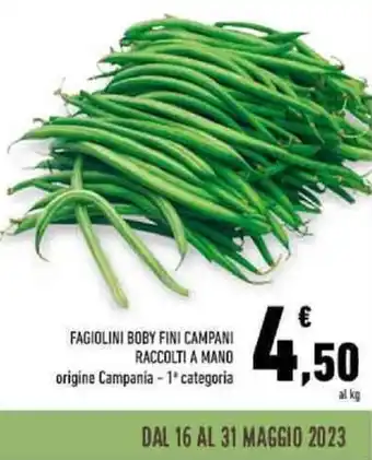 Conad FAGIOLINI BOBY FINI CAMPANI RACCOLTI A MANO offerta