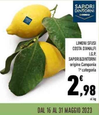 Conad LIMONI SFUSI COSTA D'AMALFI I.G.P. SAPORI&DINTORNI offerta