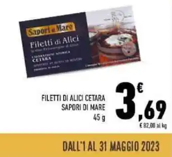 Conad FILETTI DI ALICI CETARA SAPORI DI MARE 45 g offerta