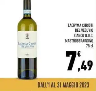 Conad LACRYMA CHRISTI DEL VESUVIO BIANCO D.O.C. MASTROBERARDINO 75 cl offerta