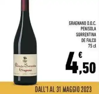 Conad GRAGNANO D.O.C. PENISOLA SORRENTINA DE FALCO 75 cl offerta