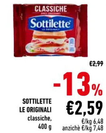 Conad SOTTILETTE LE ORIGINALI 400 g offerta