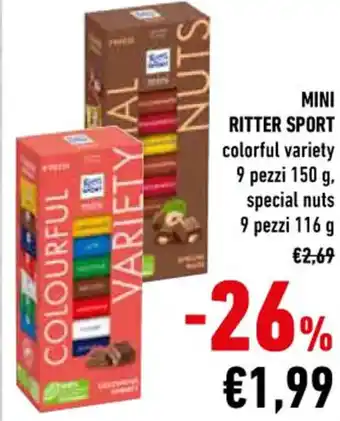 RITTER SPORT colorful variety 9 pezzi 150 g. special nuts 9 pezzi 116 g