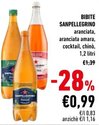 Conad BIBITE SANPELLEGRINO 1,2 litri offerta